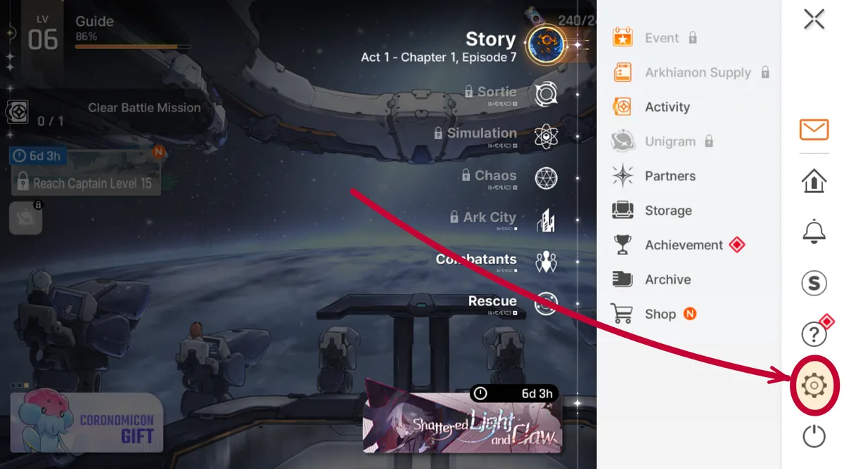 Open Settings